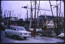 35mm Slide Old Car Fishing