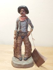 Vintage Michael Garman Western ROUNDER Cowboy Sculpture 1986 Ornament 