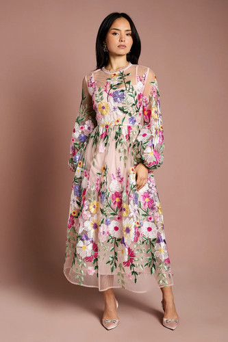 Coast peach fit flare dress - coast,