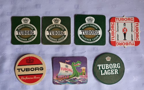 Vintage beer mats - mats, tuborg