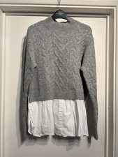 Grey Cable Knit Jumper with