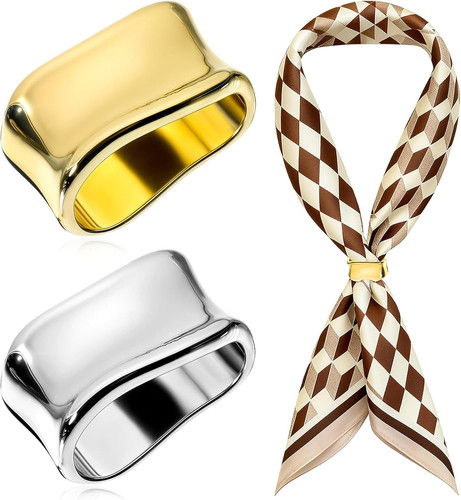 Pcs scarf clip oblate silk - scarf,