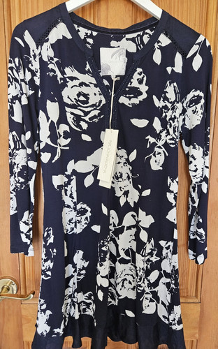 John rocha navy printed rose - navy,