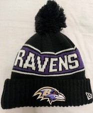 NFL Baltimore Ravens   2025 Winter Beanie Bobble Hat NEW 
