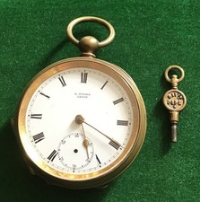 Antique Rare Pocket Watch H Stone Leeds Foggs Patent Bateman Market Harborough