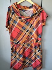 Brand New Gorgeous Samya Autumn Colours Dress With Pockets Size 16