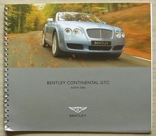 BENTLEY Continental GTC Driving Event Aspen Colorado Road Rules Brochure 2006