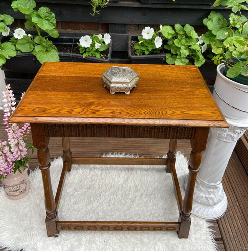 Vintage priory oak hall table - vintage,