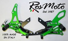 REAR FOOTRESTS REAR SETS KAWASAKI Z750 2007-2014 GREEN-BLACK GREEN-BLACK