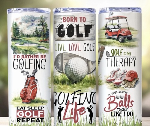 Golf themed 20oz - tumbler, with