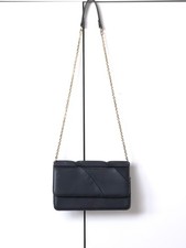 ZARA black leather small handbag chain strap bag