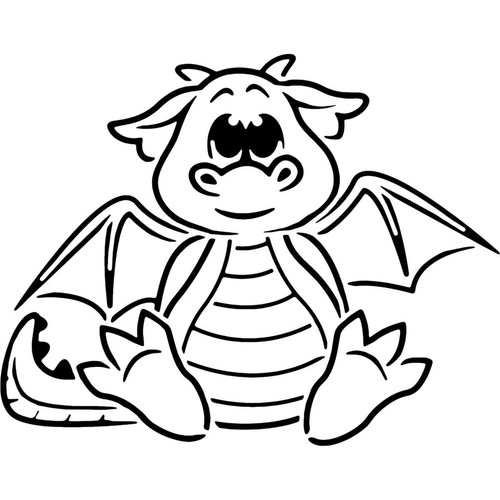 Baby dragon stencils - 'baby,