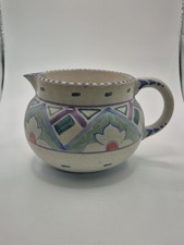 Vintage Handpainted Honiton Pottery Cream Jug 12cm High Vgc