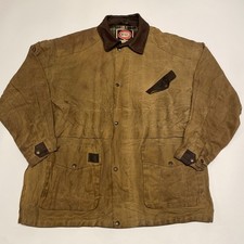 Australian Outback Wax Jacket Mens XL Brown Hunting Barn Coat Oilskin Workwear