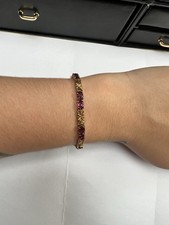Rhodolite Garnet 9K Gold Bracelet