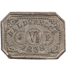 1838 SCOTLAND SCOTTISH BALDERNOCK LEAD COMMUNION TOKEN