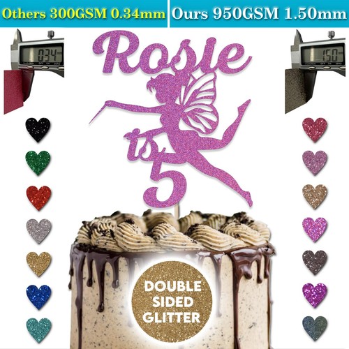 Fairy cake topper personalised - cake,