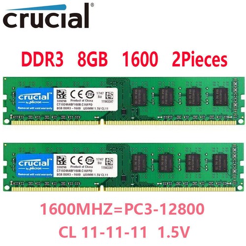 Crucial ddr3 1600mhz 2x8gb - crucial,