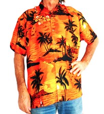 LOUD HAWAIIAN SHIRT ORANGE