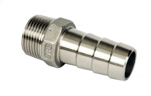 Stainless steel hose tail - steel,