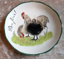 HAMMERSLEY LONGTON saucer Wemyss style Bon Jour chickens Cockerels 13.5cm