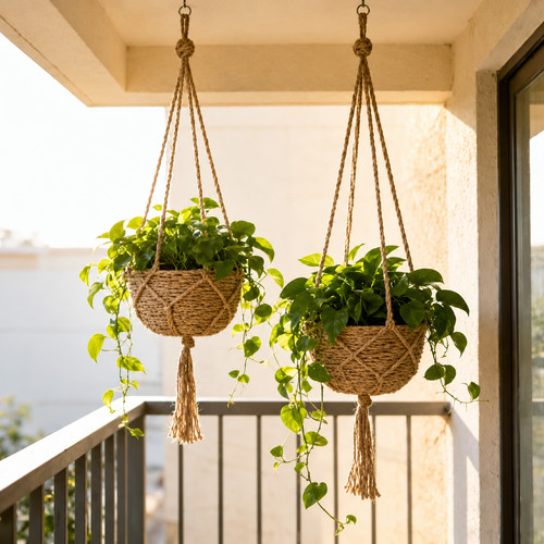 Macrame plant hanger - plant, garden
