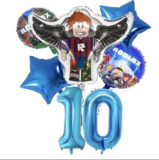 Set 6pcs Gaming Age Number Kids Gaming Helium Balloon Foil Party Decoration  