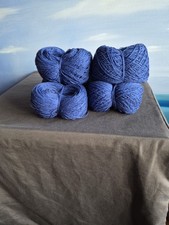 7x 50g Approx Blue 2ply Yarn