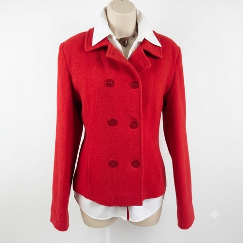 Red wool blazer - wool,
