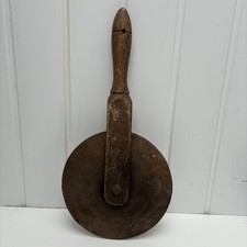 Antique 18thc Hand-Made Wooden Wheelwright Measuring Wagon Wheel Tool Treen