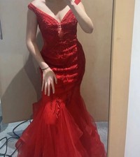 Jora Fishtail Red Prom Dress XS