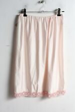 Womens Vintage Lace Trim Underskirt Petticoat - Pink - Size Small (k71)