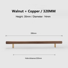 Walnut Wood Cabinet Handles