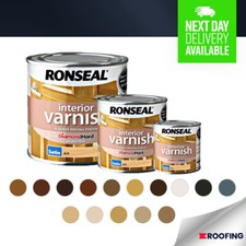 Ronseal Diamond Hard Interior Varnish Various Colours & Sizes Available *SATIN*
