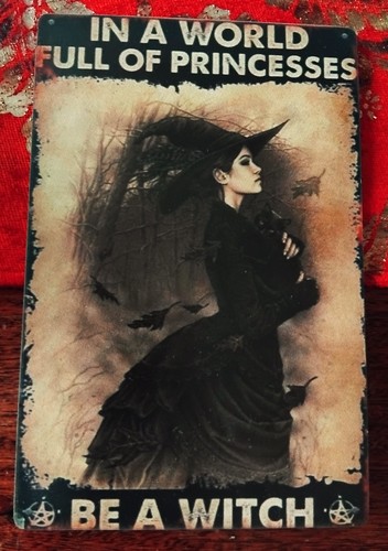 Witch small wooden - wooden, sign