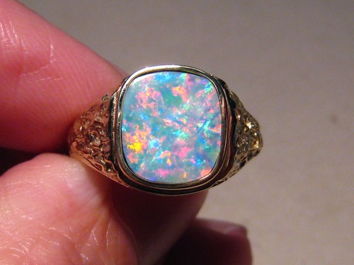 Men opal ring - ,