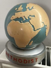 VINTAGE 1950’s METHODIST MISSIONARY SOCIETY BAKELITE GLOBE COLLECTING MONEY BOX