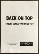 SUZUKI GSXR1100 Motorcycle