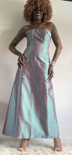 Monsoon green strapless silk - monsoon,