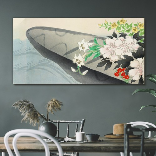Painting boat floral - boat,