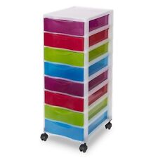 Plastic Multicolour Non-Stackable 8 Drawer Tower Unit Storage Solution