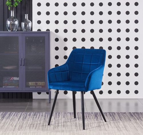 Velvet padded dining chair - velvet,
