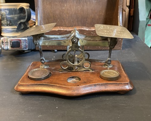 Antique set postage scales - postage,