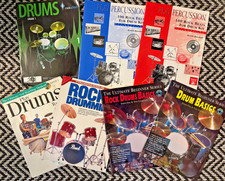 7 x Drum books - lessons for beginners plus, rock school, play percussion etc