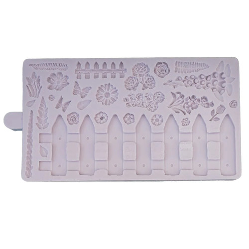 Country garden silicone mould - country,