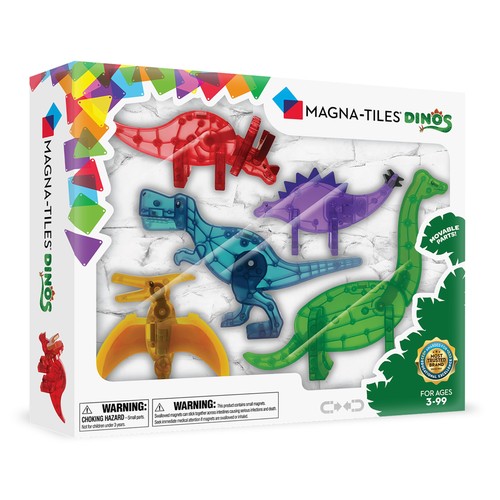 Magnetic building tiles dinos - magnetic,