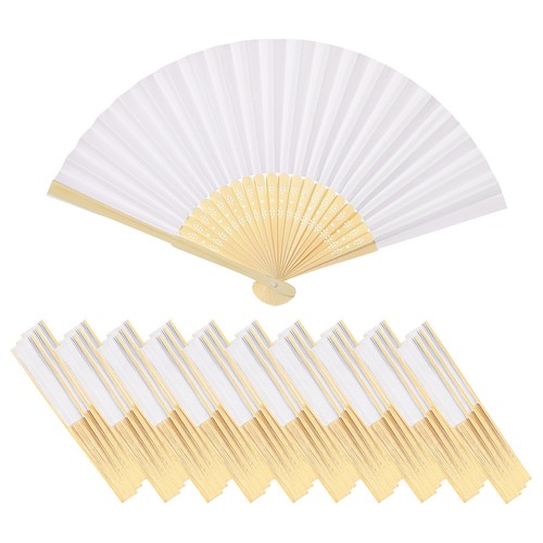 Pack white paper fan - 30,