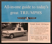 TRIUMPH TR4 & HERALD Car Sales Brochure 1961-62 #340/1061 CONVERTIBLE Coupe ++