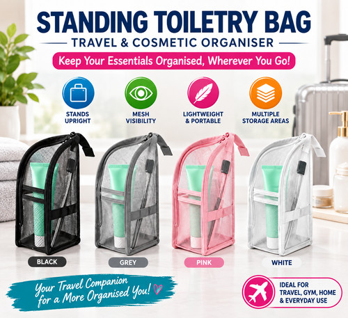 Standing toiletry bag - toiletry,