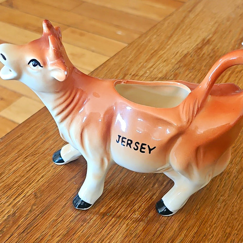 Jersey ceramic cow creamer - jersey,